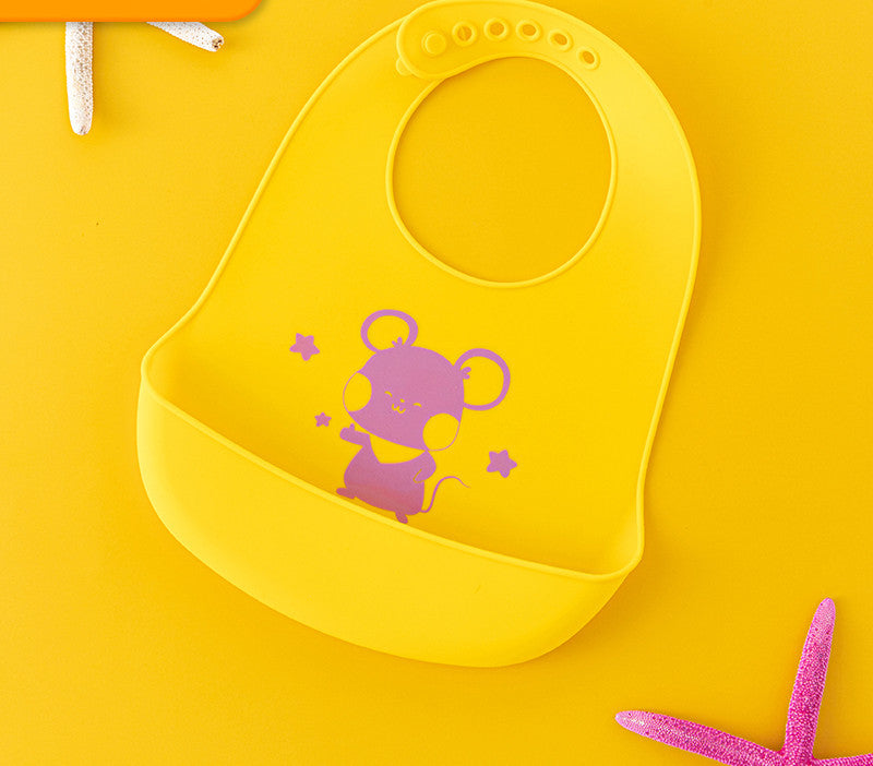 Baby Bib Waterproof Silicone Meal Pocket Baby Saliva Pocket Kid Anti-Dirty Artifact