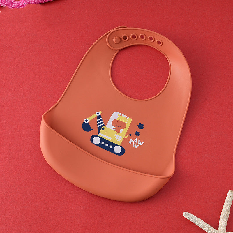 Baby Bib Waterproof Silicone Meal Pocket Baby Saliva Pocket Kid Anti-Dirty Artifact