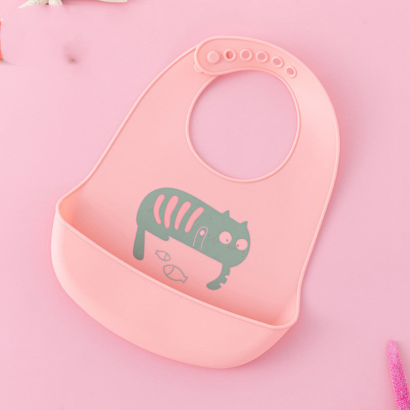Baby Bib Waterproof Silicone Meal Pocket Baby Saliva Pocket Kid Anti-Dirty Artifact