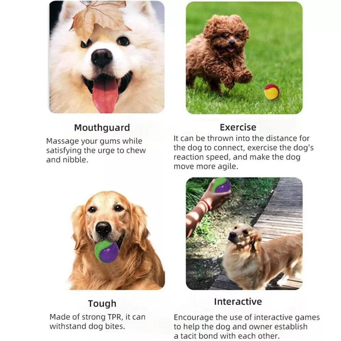 Scooby-Doo Durable Squeaky Set Of 8 Dog Balls For Teeth Cleaning Interactive UK
