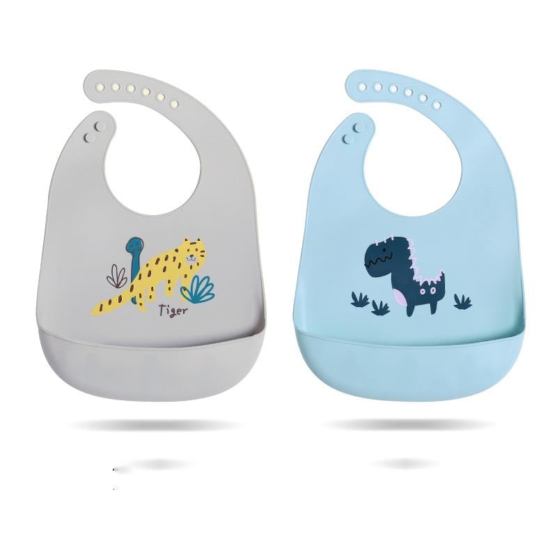 Fashionable And Simple Children's Silicone Waterproof Bib