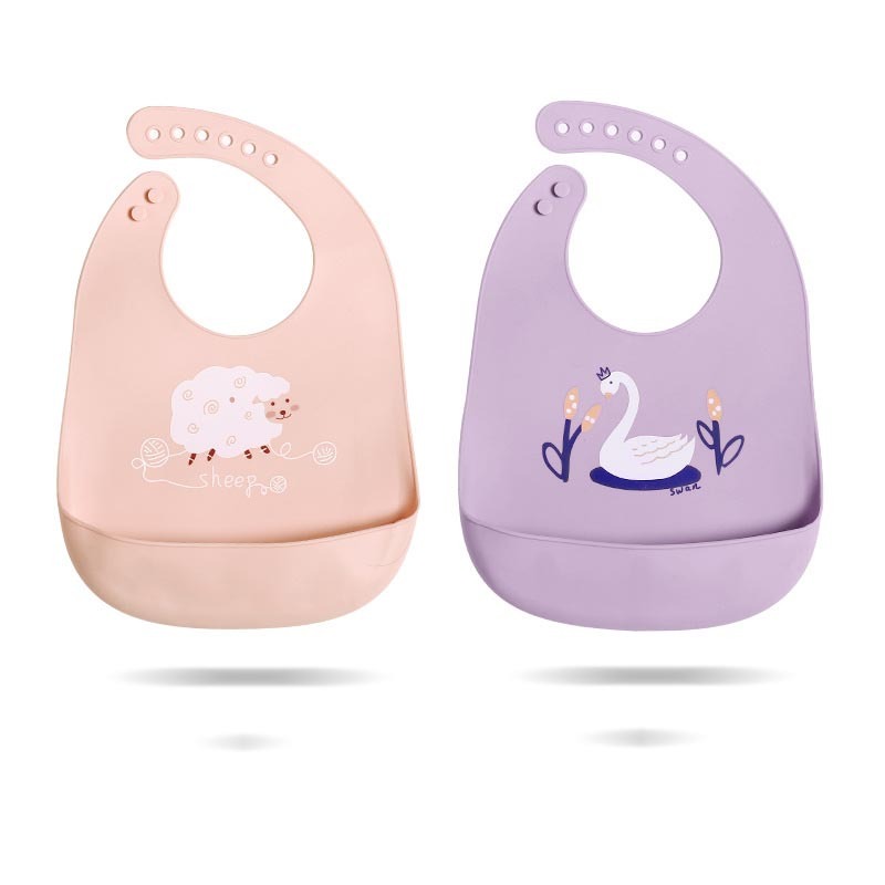 Fashionable And Simple Children's Silicone Waterproof Bib