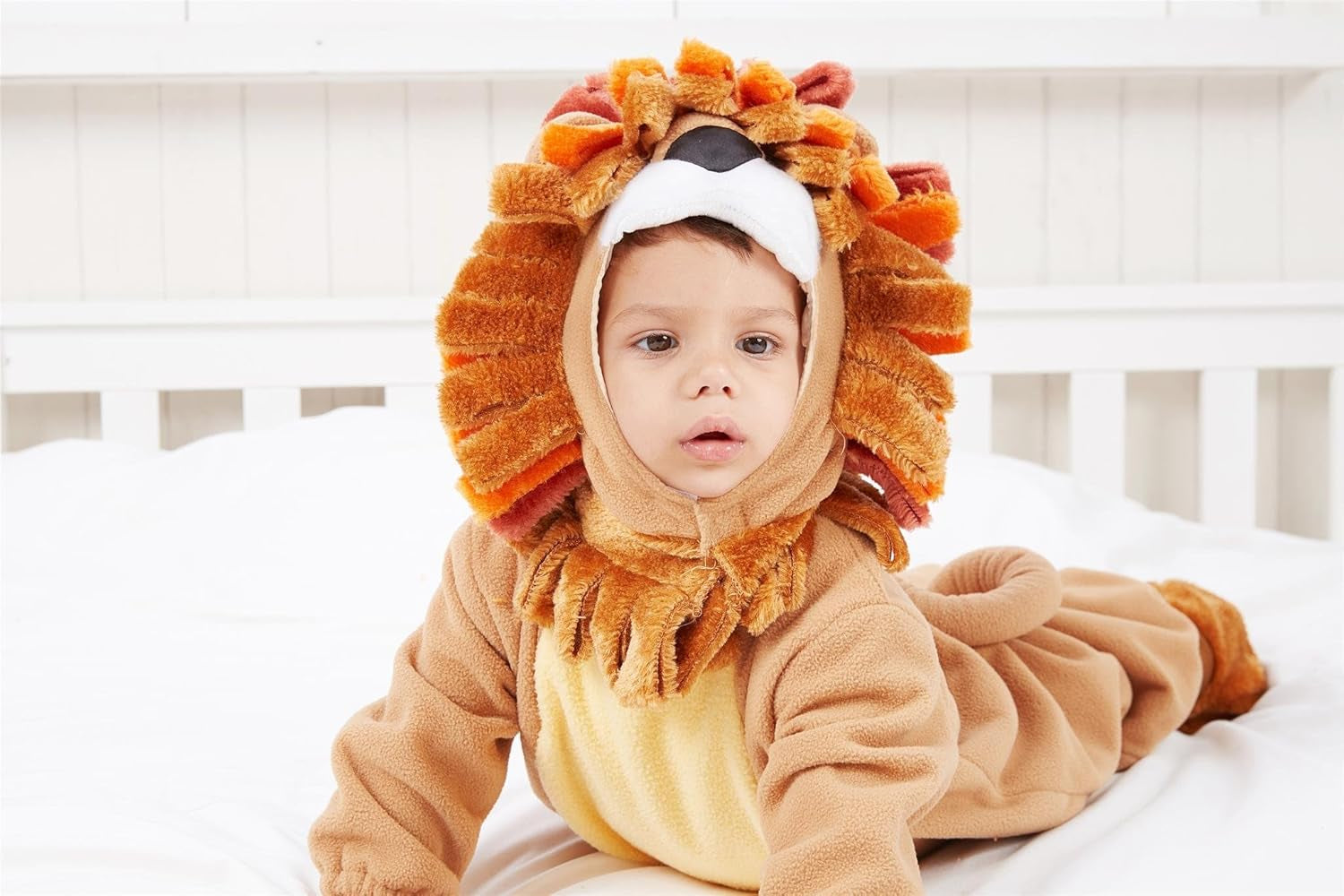 Halloween Baby Lion Costume Toddler Set with Toy Zebra for Kids Deluxe Realistic Halloween Dress Up