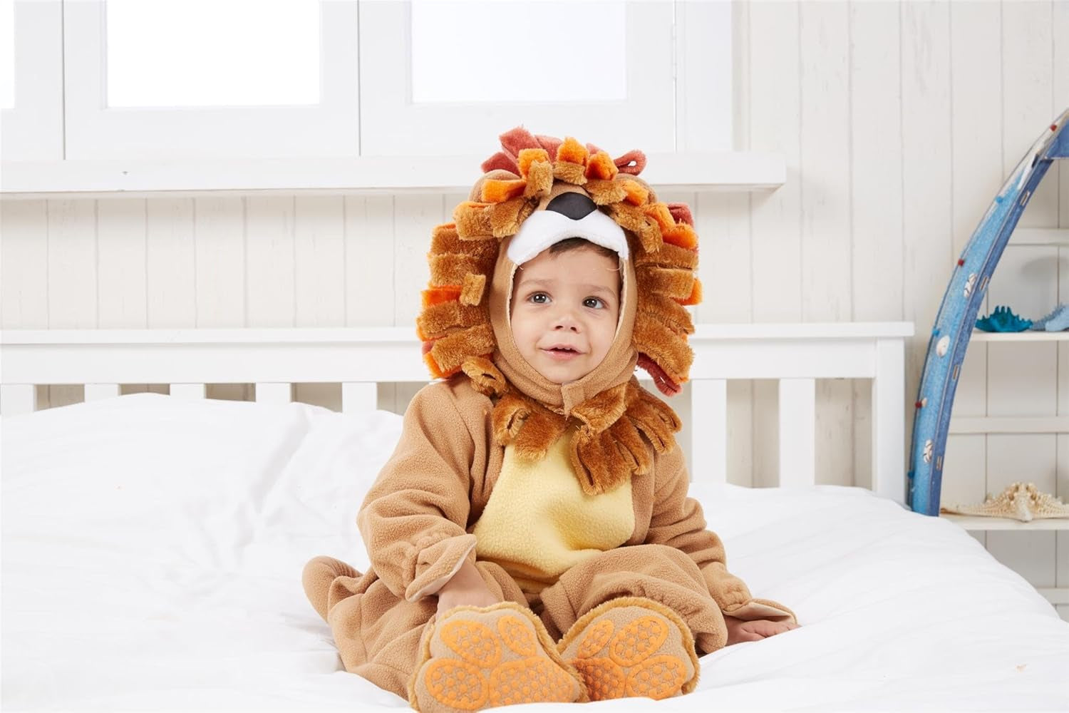 Halloween Baby Lion Costume Toddler Set with Toy Zebra for Kids Deluxe Realistic Halloween Dress Up
