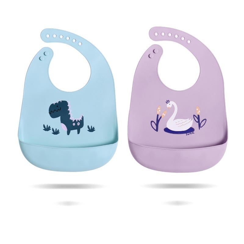 Fashionable And Simple Children's Silicone Waterproof Bib