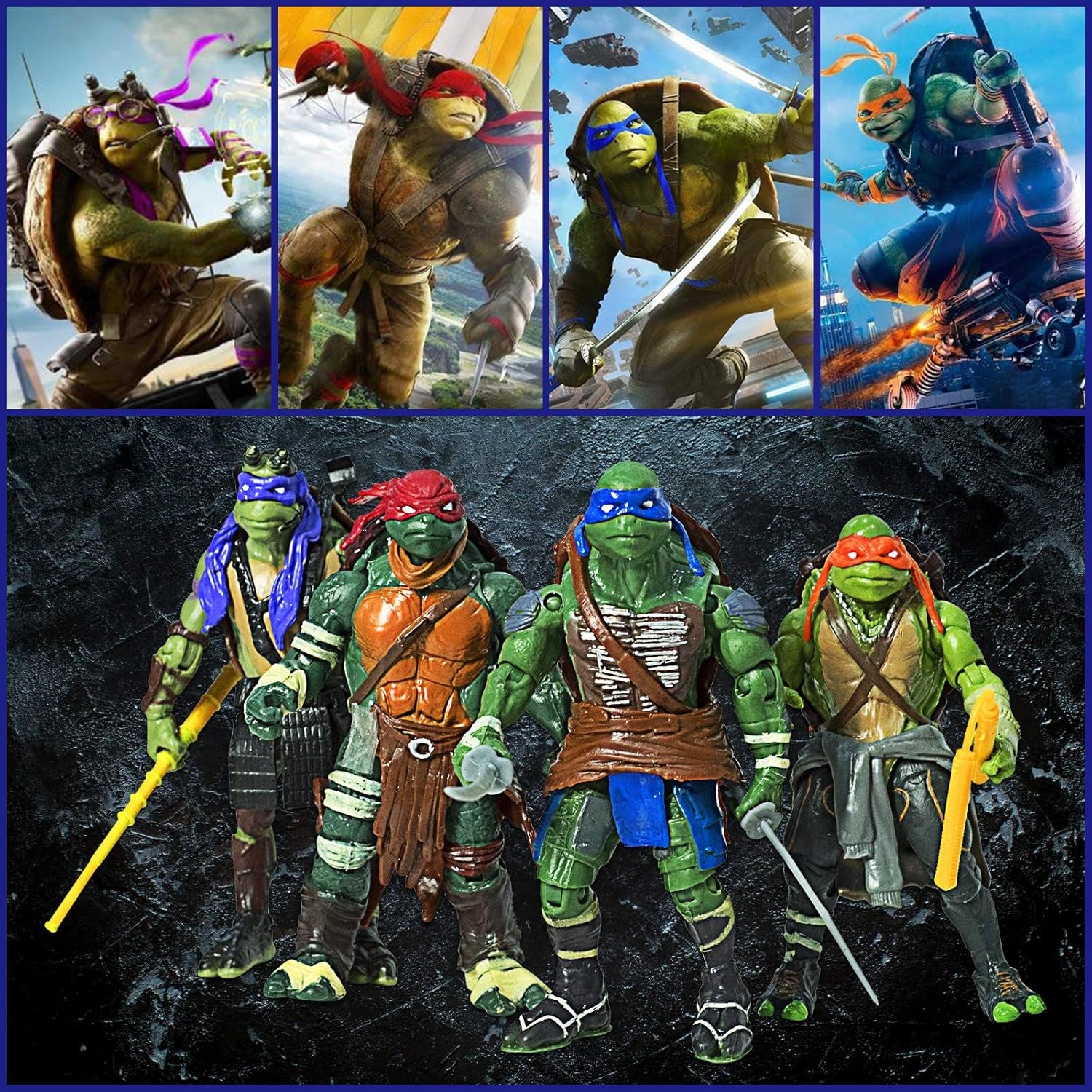 Tortoise Toys Set Superhero Action Figures Tortoise Toy Set 4Pcs