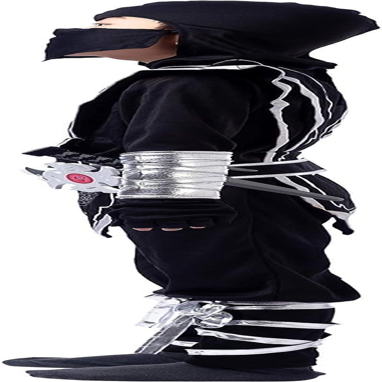 Halloween Ninja Costume for Kids, Boys Ninja Costume, Toddler Ninja Accessories Set for Dressup Party